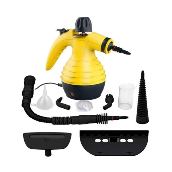 منظف بخاري عالي الضغط 350 مل بقوة 1200 واط، متعدد الأغراض محمول للتنظيف اليدوي مع 9 ملحقات مثالي لإزالة البقع في تنجيد السيارات والمنزل والمطبخ والسجاد والأريكة - الصورة 2